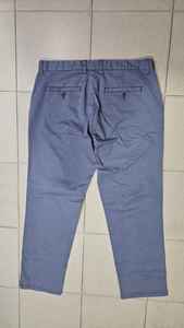 Pantalon long décontracté en sergé pour hommes, taille moyenne, braguette à fermeture éclair, style vêtement teint droit - Product Image 3
