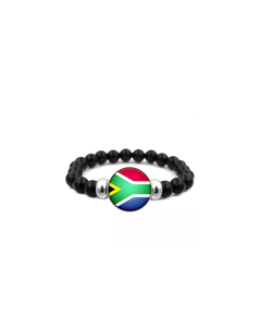 Bracelet à pression léger et imperméable avec motif du drapeau d'Afrique du Sud, cadeau original souvenir pour la Journée nationale - Product Image 1