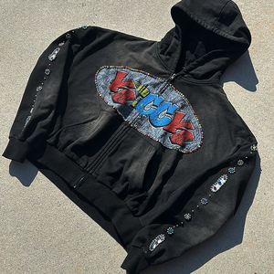 ชุดวอร์มพิมพ์ลาย Dtg ทำจากผ้าเกล็ดปลามีฮู้ดและกางเกงซับเหงื่อสำหรับผู้ชายชุดวอร์มพิมพ์ลายเทอร์รี่ออกแบบได้ตามต้องการ - Product Image 3