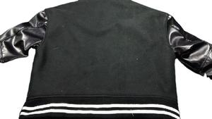 KIC <b>STAR</b> FASHION INDUSTRY Men's Varsity Letterman Baseball Bomber Hooded <b>Jacket</b> 100% Wool Coated Stand Collar Covered Front - Product Image 4