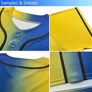 Maillot de baseball respirant et durable 100% polyester - Logo personnalisé, séchage rapide, haute qualité, pour hommes adultes, personnalisable - Product Image 4