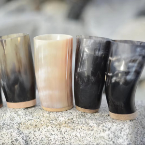 Vaso de chupito de cuerno de toro de pequeña capacidad con acabado pulido, vaso de chupito de cuerno de toro hecho a mano para temáticas de bar rústicas de HAND MADE CRAFT - Product Image 4