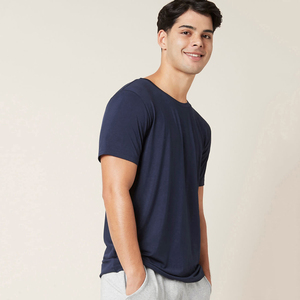 Vente en gros en ligne Fourniture T-shirts formels à manches courtes pour hommes Tissu polyester spandex écologique de haute qualité hautement extensible - Product Image 2