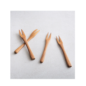 Fourchette en bois de style Logo personnalisable Dessert ménager créatif Parties jetables pour différentes tailles - Product Image 2