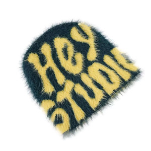 Vente en gros Bonnet tricoté en laine multicolore pour l'extérieur Bonnet de sport tricoté Chapeaux en laine mélangée pour hommes - Product Image 2