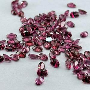 พลอยโรโดไลต์การ์เนตทรงรีเหลี่ยมเพชรพลอยธรรมชาติคุณภาพสูงขนาด 6x4 มม. สำหรับทำเครื่องประดับ - Product Image 1