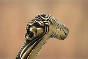 Tirador de puerta y ventana en forma de León de latón de estilo moderno con acabado antiguo para decoración del hogar o del hotel y aplicaciones de oficina - Product Image 6