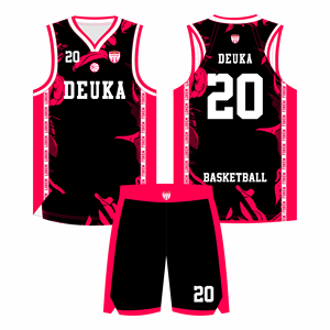 ชุดบาสเก็ตบอลแบบสั่งทำ OEM/ODM พิมพ์ลายด้วยเทคนิคซับลิเมชั่น ระบายอากาศได้ดี ผลิตจากผ้าตาข่ายโพลีเอสเตอร์ 100% มีไซส์พลัส - Product Image 1