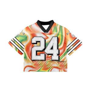 Camiseta de Fútbol Americano Moderna, Personalizable, de Manga Corta, Estampada, Talla Grande, Uniforme Transpirable de Malla de Poliéster - Product Image 6