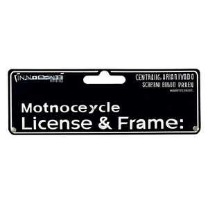Placa frontal central Lambretta C con insignia serigrafiada y marco para matrícula de motocicleta - Product Image 2
