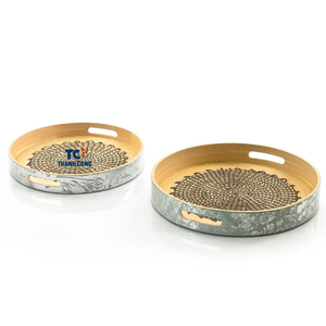 Haute Qualité Ramadan Décor Plateau En Rotin Naturel Pour Table À Manger Décor Fête Vacances Fabriqué Au Vietnam - Product Image 2