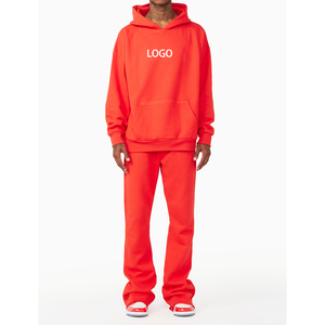 ชุดวอร์มผ้าฝ้าย100% มีซิปรูดผ้าฟลีซพิมพ์โลโก้ได้ตามต้องการสำหรับกีฬาฤดูร้อนดีไซน์เรียบๆ - Product Image 2