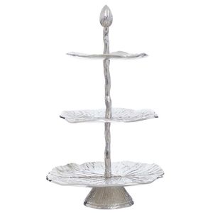 Soporte de pastel de metal adornado único con artesanía lujosa floral elegante para recepciones de bodas y panaderías - Product Image 2