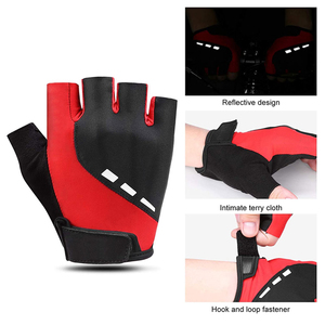 Guantes de Ciclismo de medio Dedo de cuero artificial ligeros más vendidos, deportes de ciclismo para bicicleta de montaña de carreras - Product Image 5
