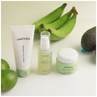 Krim Wajah Alpukat Hijau Bersertifikat Vegan WELLOGY Niacinamide Hyaluronic Acid Vitamin C Anti-Penuaan Menenangkan Kulit untuk Semua Jenis Kulit