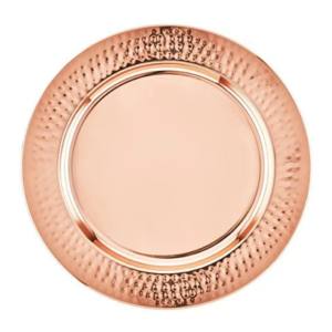 Vente en gros d'assiettes de service en cuivre pur assiettes de tamisage en cuivre de haute qualité pour restaurants et hôtels assiette de service en cuivre de forme ronde - Product Image 3