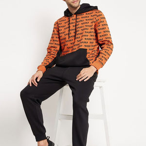 Chándal de lana de invierno de algodón unisex de alta calidad, conjunto de chándal deportivo estampado con Sudadera con capucha personalizada, pantalones de talla grande con logotipo - Product Image 4