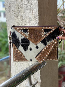 Hot Selling Hand Tooled Carving Leather <b>Handbag</b> Real Cowhide Fur Sling Bag Bohemian Bags Stylish Bags for Women's Multi Use - Product Image 3