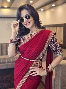Saree ออกแบบที่สวยงามด้วยด้ายและลำดับการทำงาน - Product Image 6