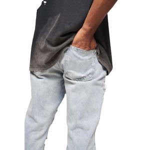 T-shirt vintage surdimensionné 100% coton délavé à l'acide streetwear pour hommes t-shirts à la mode de sérigraphie personnalisée vente en gros - Product Image 3