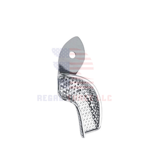 Plateau d'empreinte dentaire perforé avec bord gauche équipement dentaire Moulage dentaire précis-Acier métallique manuel pour les pratiques dentaires - Product Image 4