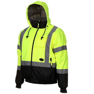 Veste de sécurité haute visibilité à capuche réfléchissante pour hommes, au prix de gros, OEM ODM - Product Image 5