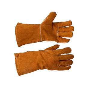 Gants de travail en cuir véritable durables avec poignet réglable, anti-coupure et anti-écrasement, pour une utilisation industrielle et de construction - Product Image 2
