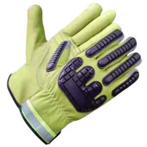 Guantes mecánicos de cuero de grano de piel de cabra de alta calidad, guantes de conductor, funciones anticorte antiimpacto, guantes mecánicos - Product Image 2