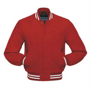 Chaqueta Universitaria Estilosa, Chaqueta de Béisbol Urbana con Diseño Bordado, Chaqueta Varsity con Parches de Cuero en las Mangas - Product Image 1
