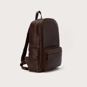 Mochila Philos Vintage de Cuero Genuino Marrón con Protección RFID, Cierre de Cremallera, Forro de Poliéster, Estilo Elegante para Invierno y Verano - Product Image 3