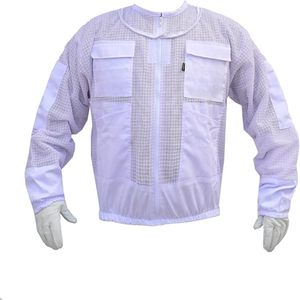Chaqueta de mantenimiento de abejas, ropa de apiario duradera, traje impermeable a prueba de picaduras de talla grande con velo de seguridad, ropa protectora ligera - Product Image 3