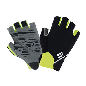Gants de cyclisme unisexes légers à demi-doigts avec fermeture auto-agrippante, respirants, durables, en polyester, avec rembourrage en silicone sur la paume pour la course - Product Image 4