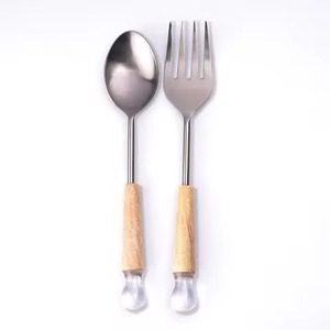 ชุดช้อนส้อมด้ามไม้สำหรับตกแต่งคาเฟ่ร้านอาหารโรงแรมมาใหม่ - Product Image 5