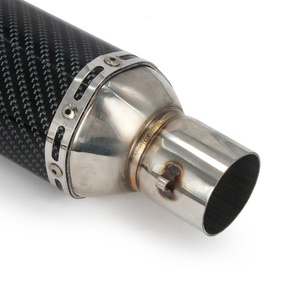 JFG Marmitta Universale da 51 mm con Motivo in Fibra di Carbonio per Moto, Scarico in Acciaio Inossidabile a Infilaggio per Scooter Yamaha <span class=keywords><strong>BWS</strong></span> - Product Image 4