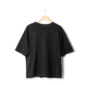 Camiseta de algodón de gran tamaño de 280Gsm, diseño gráfico personalizado, ropa de calle con hombros caídos, patrón 3D para Polo, estilo sólido - Product Image 3