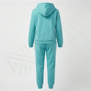 Ensemble de survêtement pour femmes, tenue de sport, 2 pièces, haut court, course à pied, vêtements de sport de gym, ensemble de jogging pour femmes, polaire doux, décontracté, hiver - Product Image 2