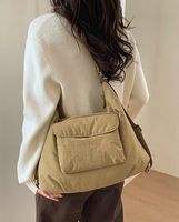 Tas Selempang Wanita Anti Air Bahan Nylon dengan Ritsleting, Dapat Diubah Menjadi Ransel, Tas Hobo, Tas Tote, Tas Bulan Sabit, Tas Selempang Silang