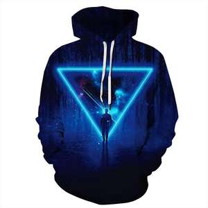 Sudadera con capucha de Otoño Invierno para hombre con patrón sólido nuevo cuello con capucha Casual Hip Hop pulóver sudadera gran oferta diseño de sublimación - Product Image 4