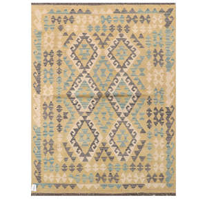 Alfombra Kilim de Maimana, Afganistán, 201 x 153 cm, Juego de Alfombras - Product Image 1
