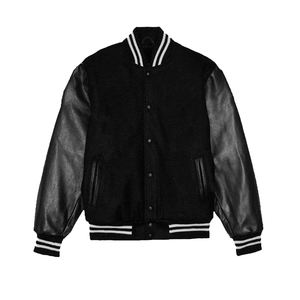 Chaqueta de béisbol universitaria de talla grande de estilo único a la moda, chaquetas para hombre, Parche en blanco y chaqueta de béisbol universitaria 3D para hombre - Product Image 1