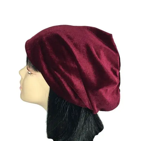 2024, sombrero multifunción de terciopelo puro para mujer, gorro de Calavera, bufanda, gorros, gorro de algodón con cuentas de Color sólido, lo último en ropa Unisex