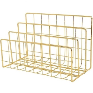 Nouveaux serre-livres en métal conçu en cubique conçu avec un pont en forme de bibliothèque à domicile étagère à livres bureau Table support décoratif - Product Image 4