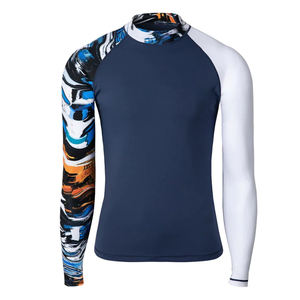 Ropa de entrenamiento Color sólido Hombres Rash Guard a la venta Personalice su propio logotipo Sublimado Manga completa Rash Guard - Product Image 6