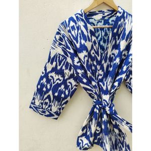 Handmade Cotton Kantha Jacket for <b>Women</b> Vintage Festival Fashion Quilted Short Kimono Sleepwear for Summer - Product Image 2