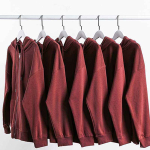 Sudaderas de cuello redondo de gran tamaño para mujer en blanco Sudadera de algodón pesado con cremallera Estampado bordado Logo Fit Sudaderas con capucha para mujer - Product Image 1