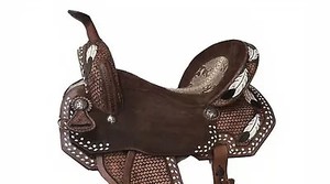 Selle anglaise de qualité supérieure Western Leather Horse Barrel Racing Design floral sculpté à la main - Product Image 4