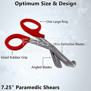 Tijeras tácticas para traumatismos EMT, manual de acero inoxidable de primera calidad, tijeras médicas de primeros auxilios certificadas por CE de alta calidad - Product Image 3