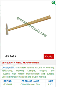 Joyeros cincel cabeza martillo GS 968A herramientas de joyería para herramientas de joyería - Product Image 2