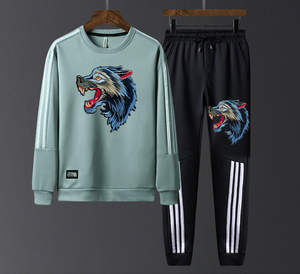 2025 New Stylish 100% Cotton Digital Printed With Front sweatshirt And <b>Trouser</b> For <b>Women</b> Tracksuit - Product Image 3