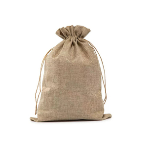 Custom Screen Printing Small Jute <b>Drawstring</b> Coffee Bean Bag <b>Pouch</b> with Logo sales - Product Image 1